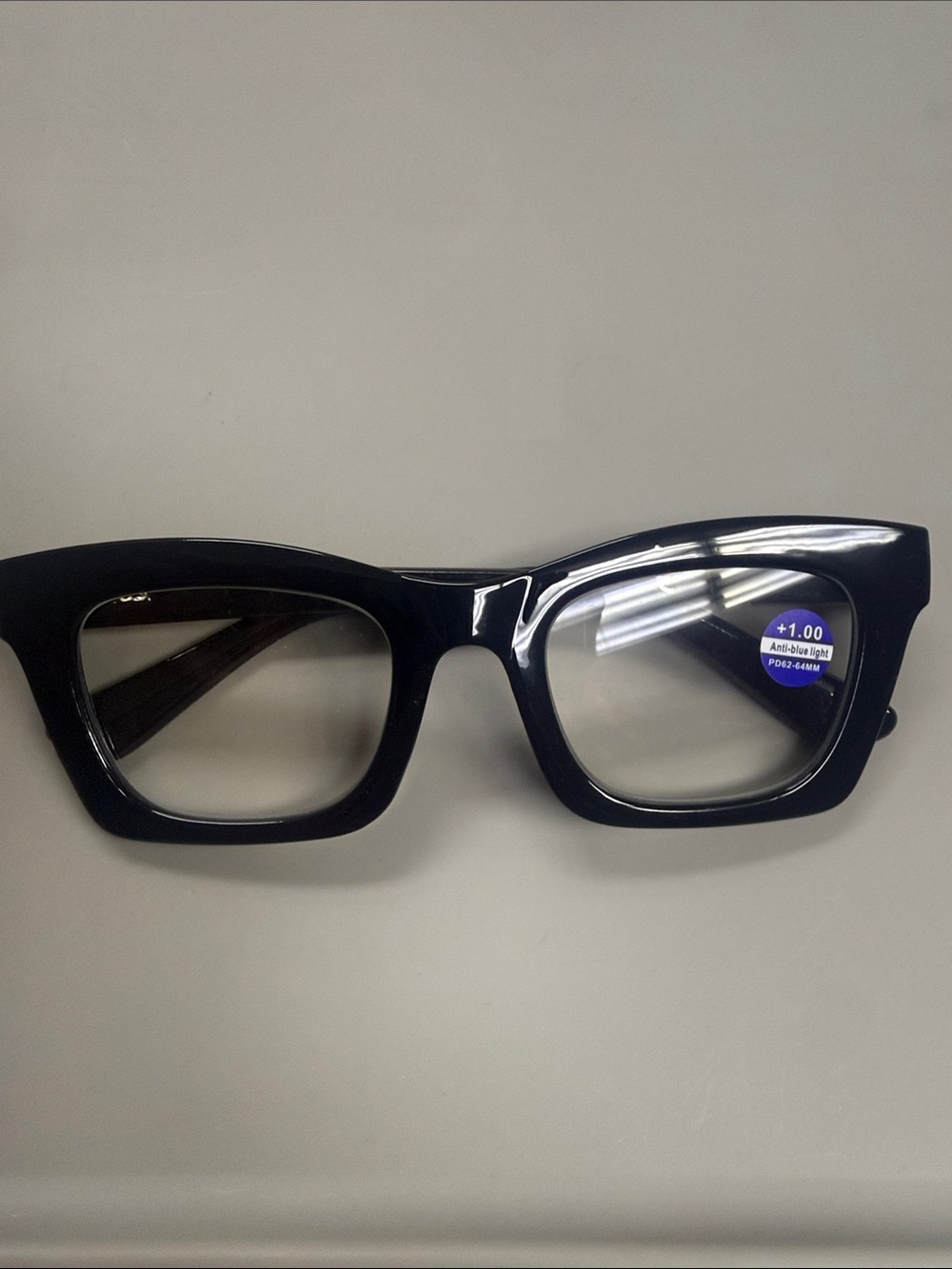Chunky Black Square Reading Glasses (+1.00)